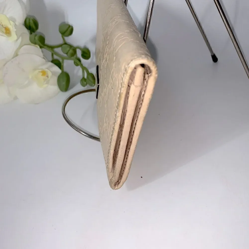 Authentic GUCCI Guccissima Long Clutch Wallet Beige - Picture 4 of 14